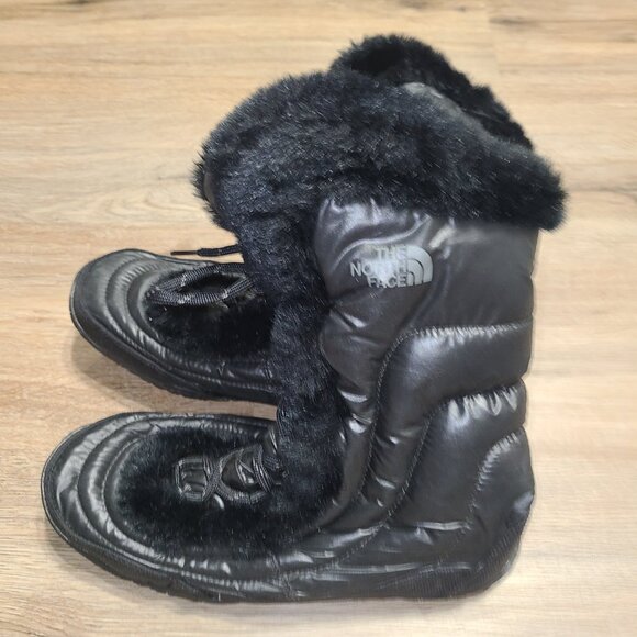 The North Face women 8 Goosedown Icepick Quilted Lace-Up Winter snow boots - Picture 2 of 7